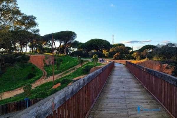 Zona verde del Parque Moret de Huelva