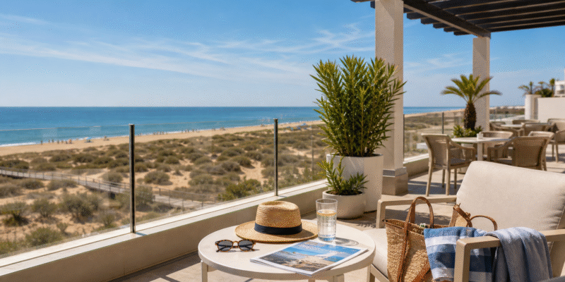 Hotel cerca de la playa en Punta Umbría con paseo marítimo y costa de Huelva